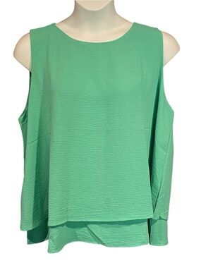 Culture Code NWT Sleeveless Layered Mint Green Womens Top Blouse Plus Size 2X